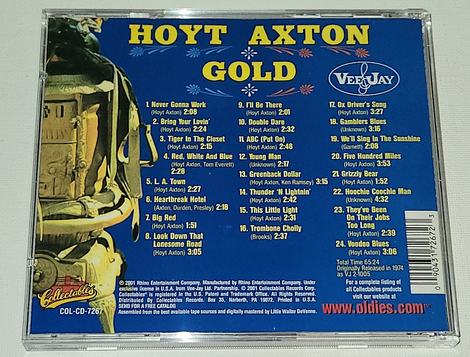 Hoyt Axton Gold - CD - Vee Jay Rhino Oldies Collectable - 24 Tracks *Rare*