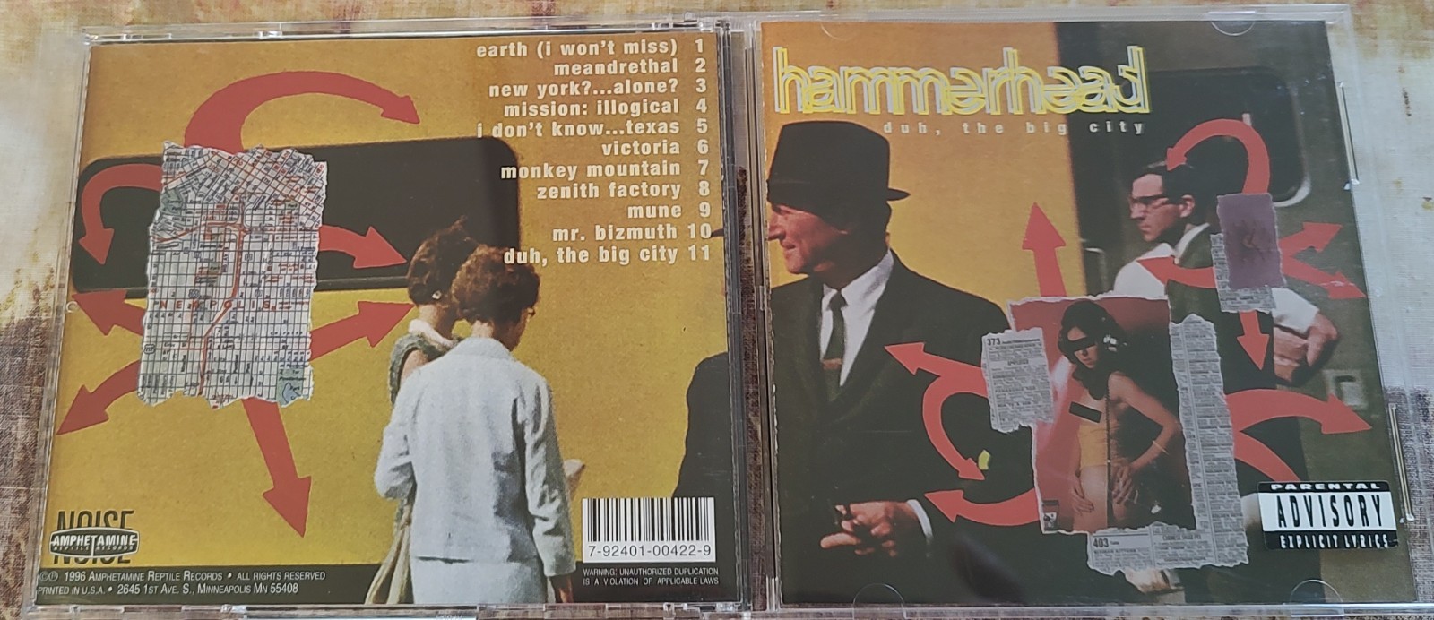 HAMMERHEAD - DUH, THE BIG CITY - 1996 AmRep - MINNEAPOLIS GARAGE ROCK METAL OOP
