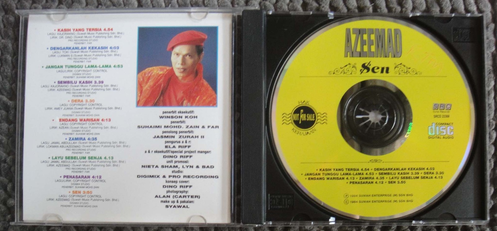 (89) Malaysia Malay Pop Dangdut Classic Promo CD - 1994 AZEEMAD "SEN"
