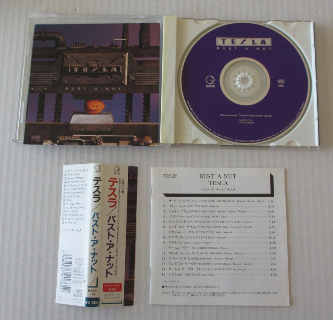TESLA- BUST A NUT 1994 JAPAN CD 80s HAIR METAL GLAM POISON WARRANT MVCG-161