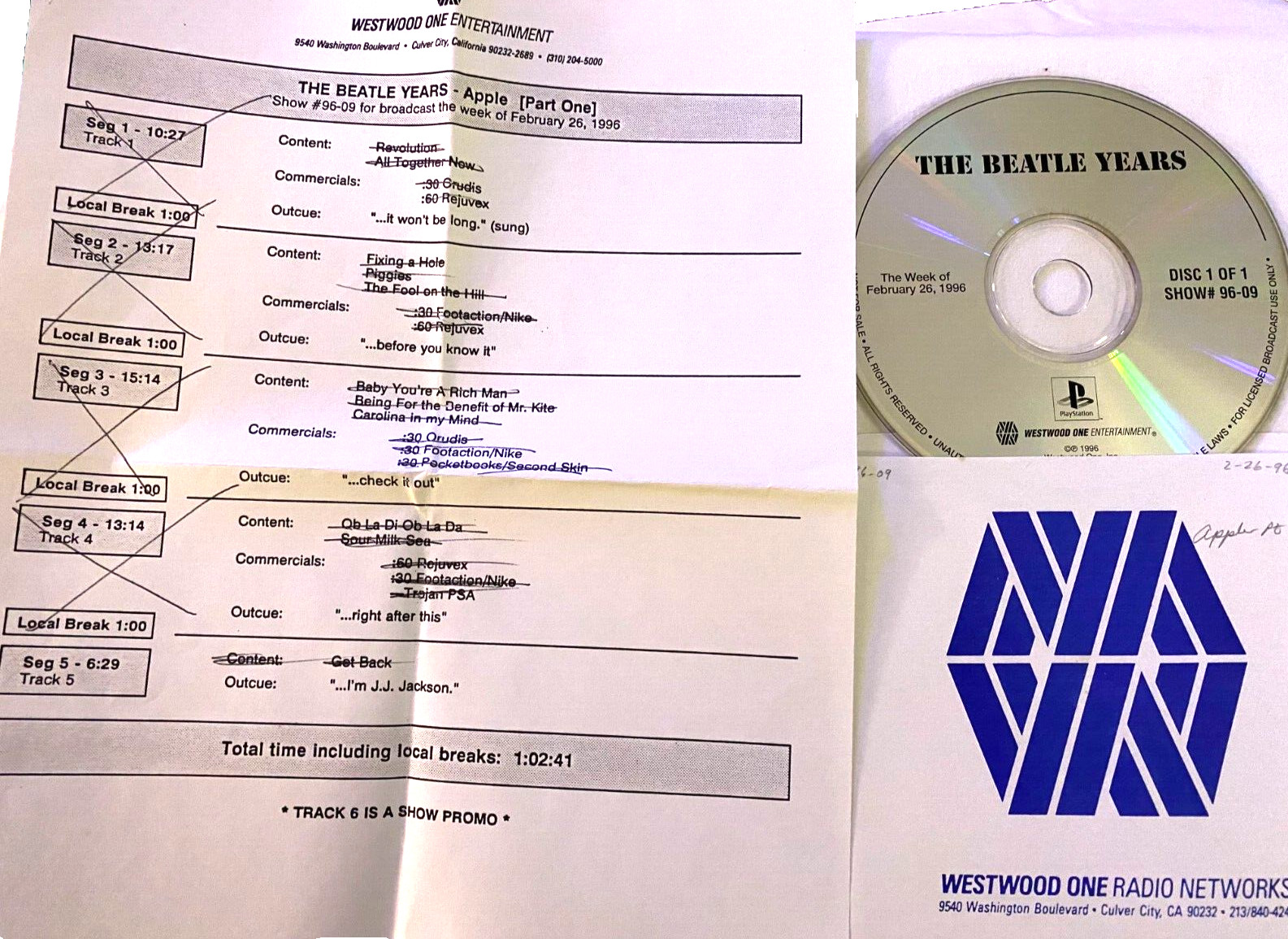 2269/96 BEATLE YEARS, APPLE RECORDS PT 1, RARE INTERVIEWS/COMMENTARY & 11 TUNES
