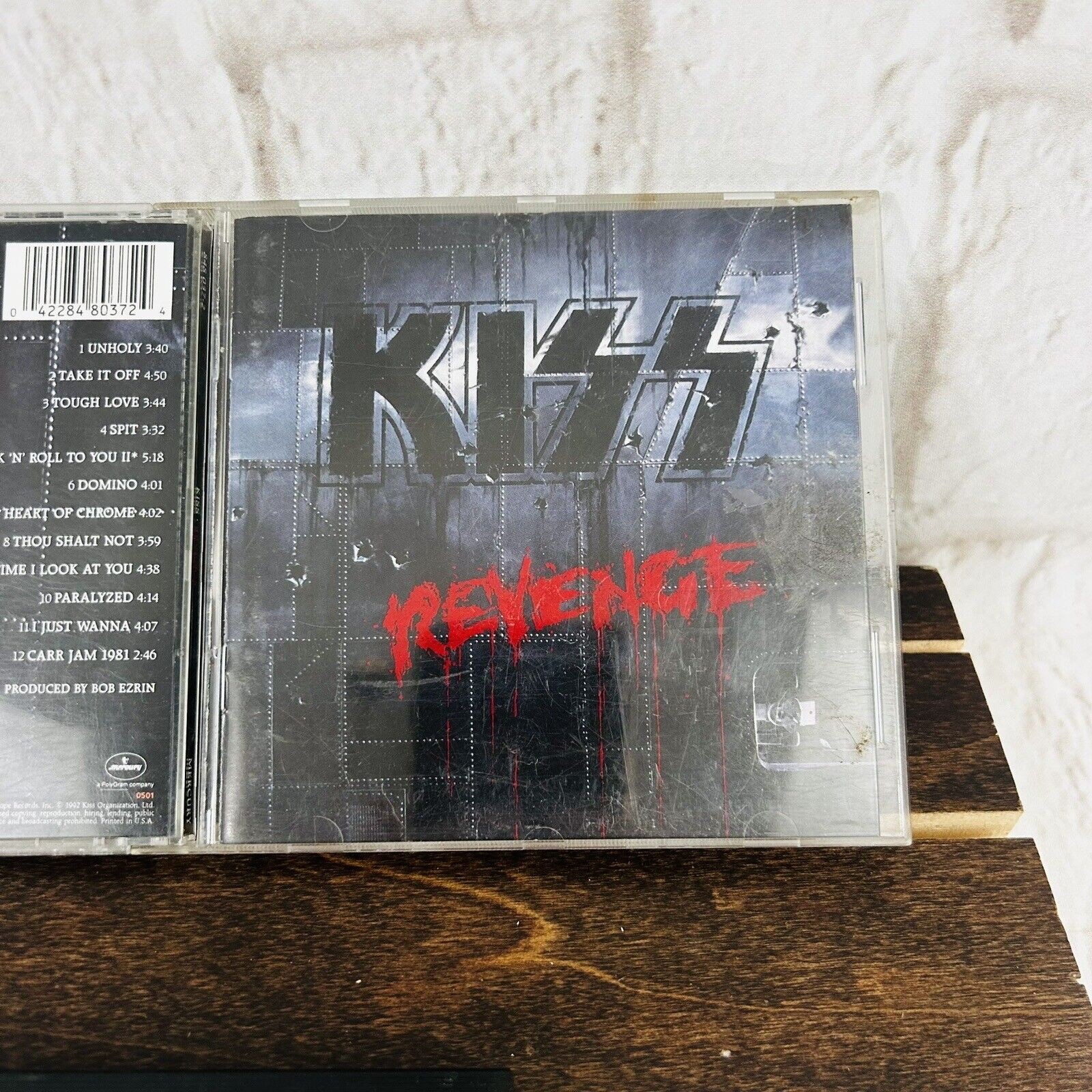 Revenge Kiss CD 1992 Full Silver Hub Mercury 1992 Heavy Metal Hair