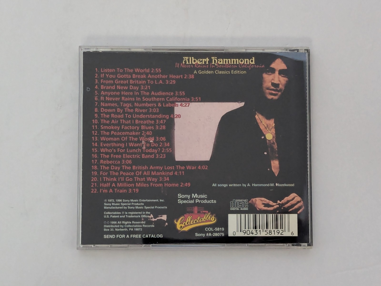 It Never Rains in Southern California [Collectables] by Albert Hammond CD