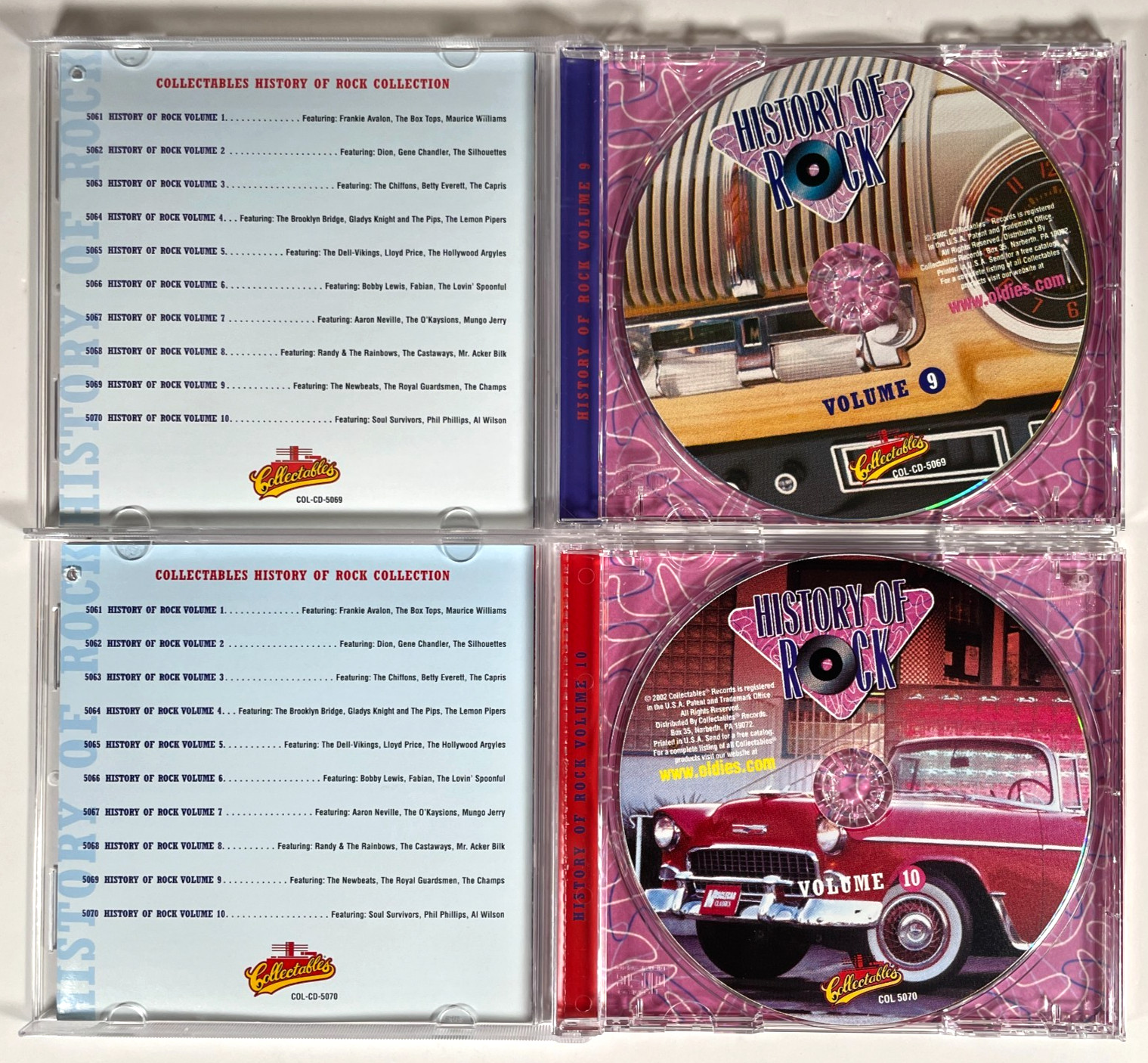 Collectables History Of Rock Vol. 1-10 10-CD Set with Wooden Box 2002