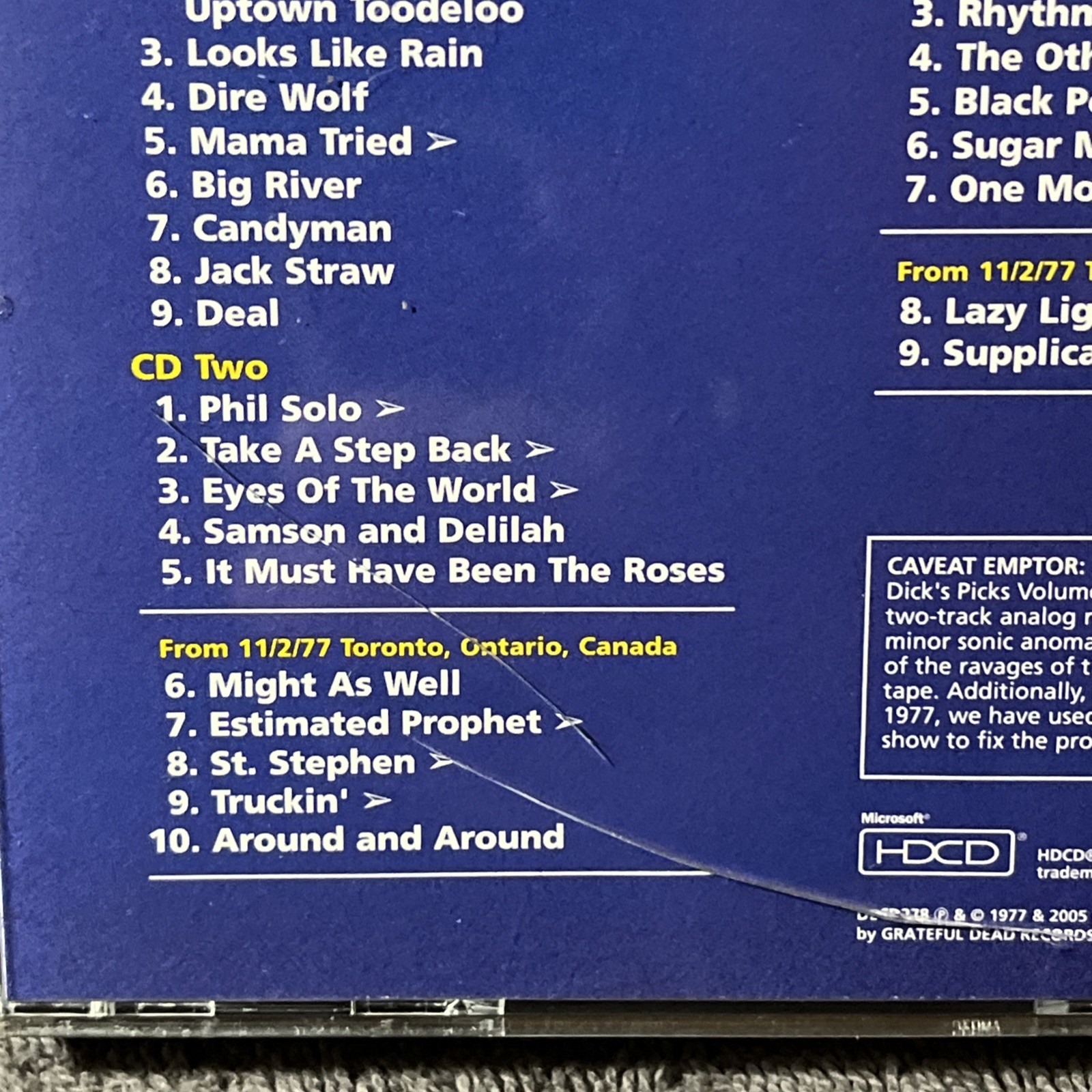 Grateful Dead Dick's Picks VOL 34 3 CDs 2005 Edition 11/5/77 Dave’s OG Issue