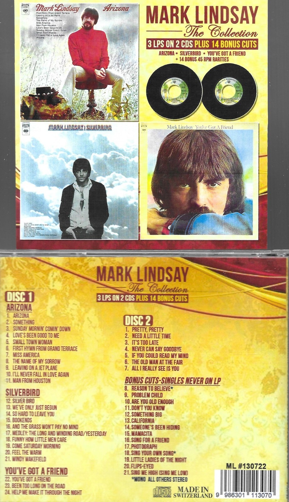 MARK LINDSAY-COLLECTION/ARIZONA-3 LPS + 14 BONUS CUTS 2CD