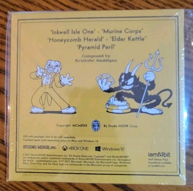 Cuphead Don't Deal With The Devil US PROMO CD Soundtrack Sampler Xbox 5 Tracks