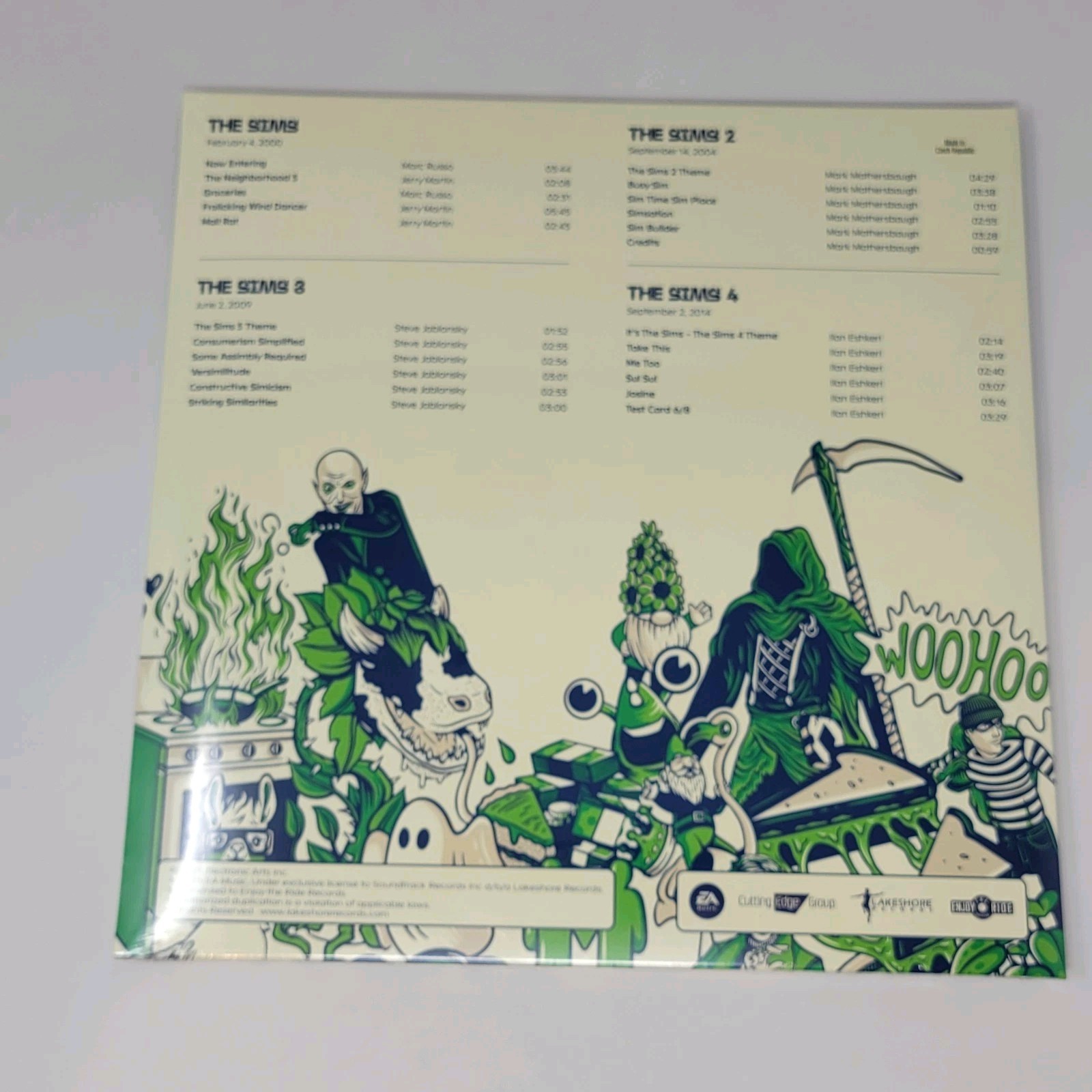 The Sims 25th Soundtrack Clear w/ Neon Green Cornetto Vinyl LP Record /750