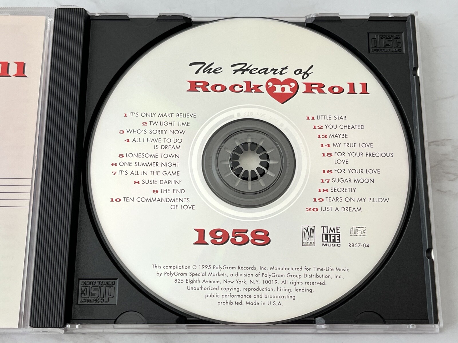 Time Life Music The Heart Of Rock N Roll 1958 CD Pat Boone, The Chantels OOP!
