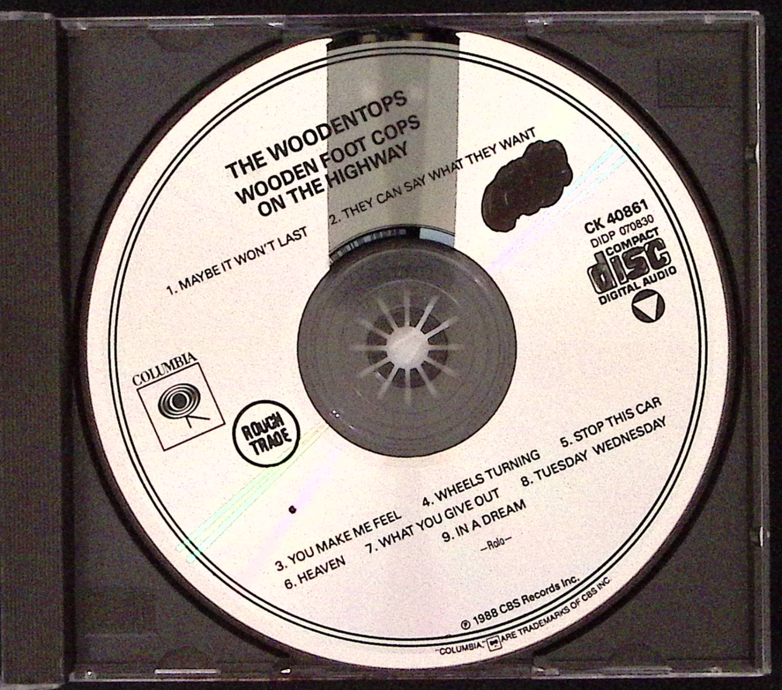 THE WOODENTOPS WOODEN FOOT COPS ON THE HIGHWAY COLUMBIA ROCK 1988 CD 1043