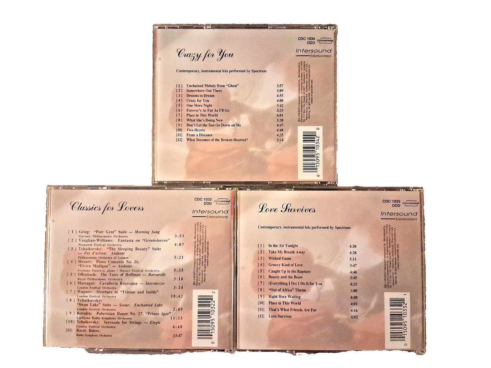 Digital Surround Sound Crazy For You & Classics For Lovers CD Set Lot