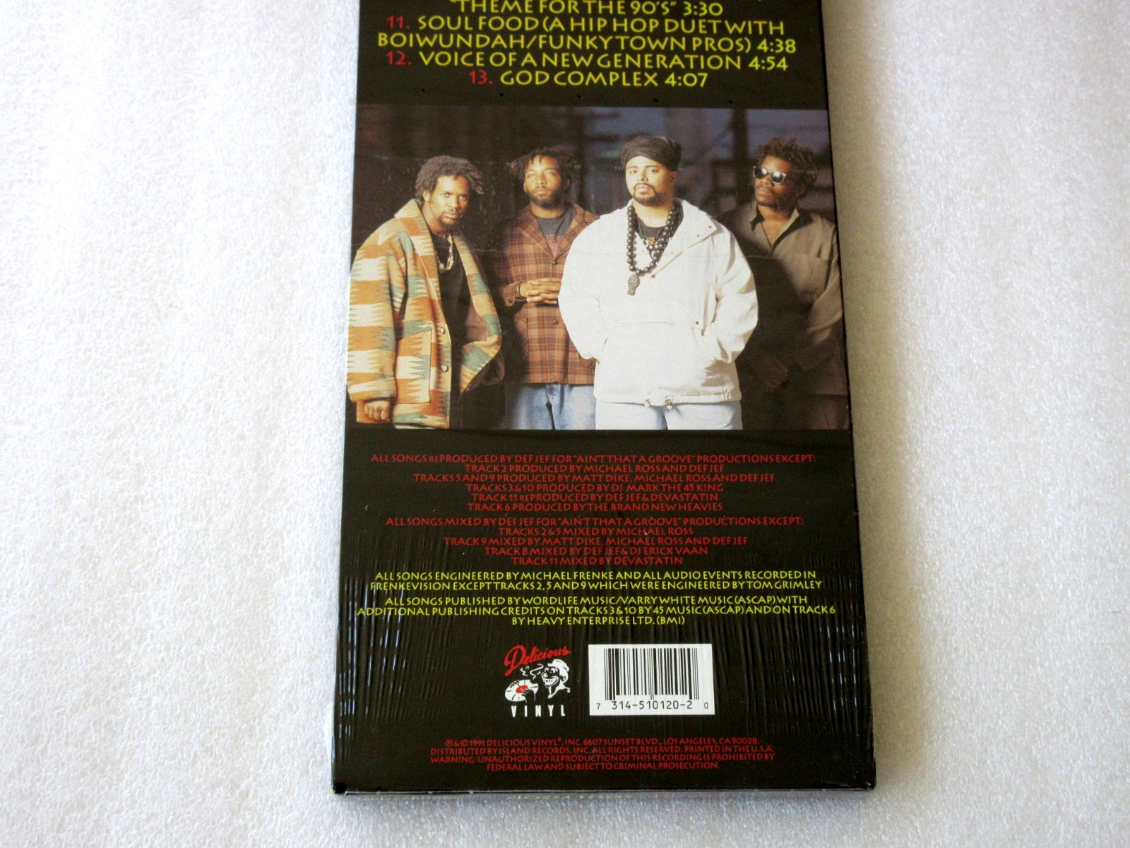 DEF JEF / SOUL FOOD CD 1991 DELICIOUS VINYL R&B HIP-HOP DANCE ROCK LONGBOX OOP