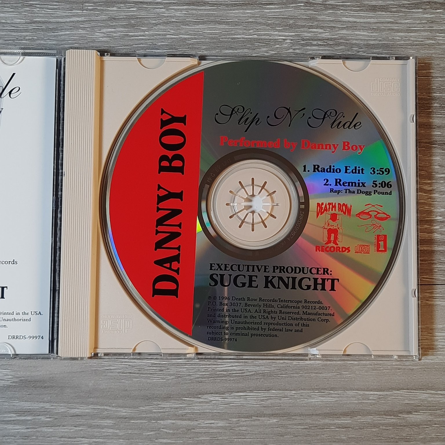 Danny Boy – Slip N' Slide CD Single 1996 Hip Hop R&B Death Row Interscope