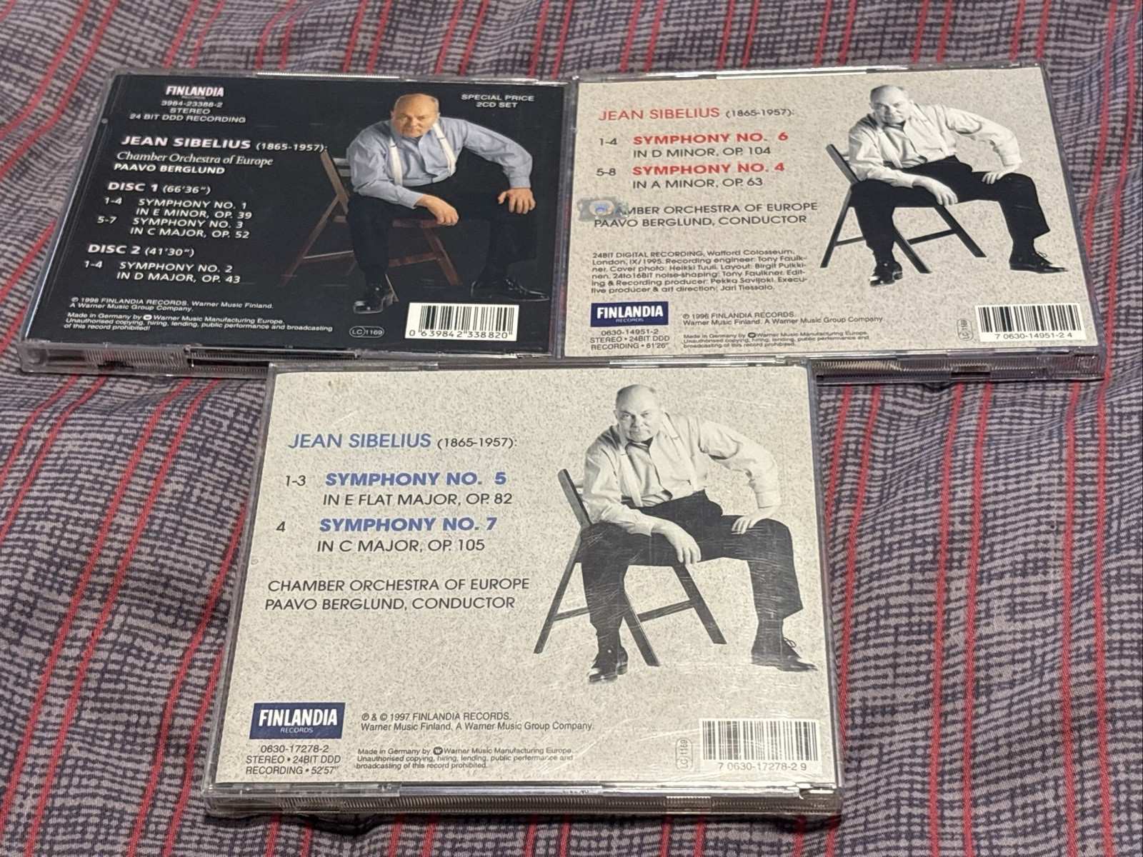 Jean Sibelius Complete Symphonies/Berglund/COE (3-CD, Finlandia Records