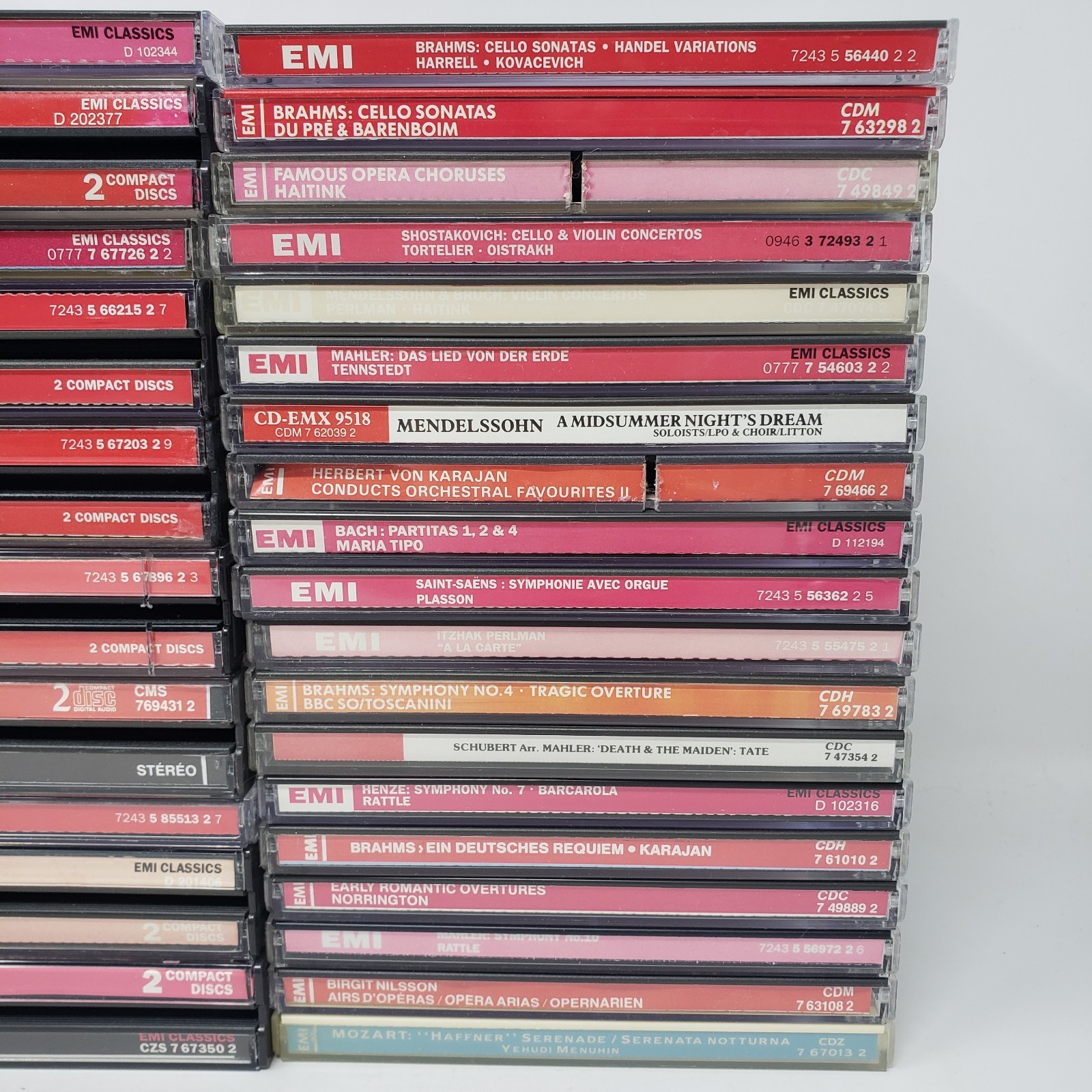 EMI Classical CD Lot of 40+ (55+ Discs) - Mahler, Wagner, Bach, Etc.
