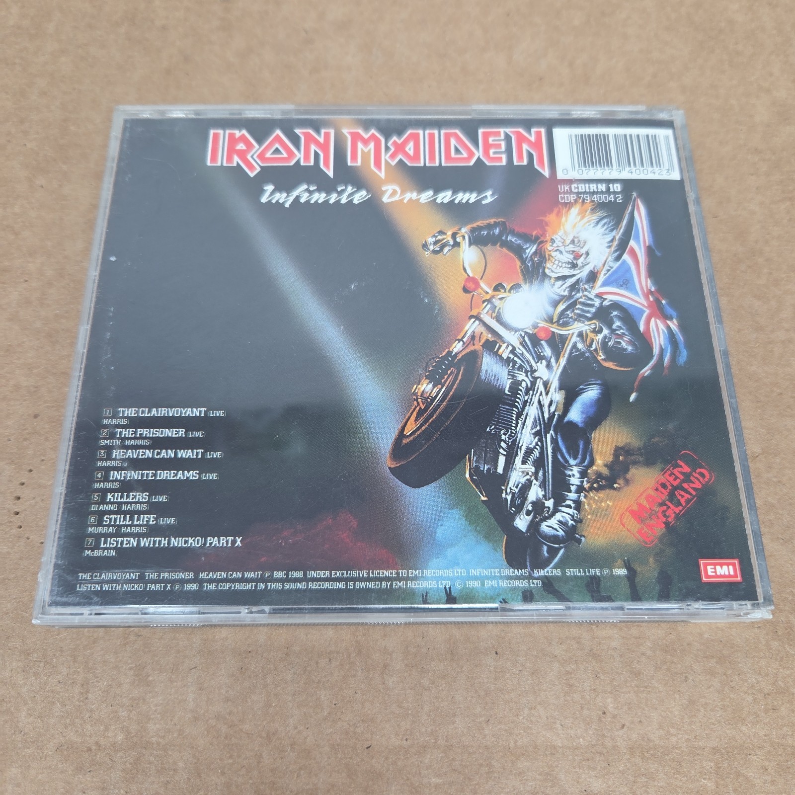 Iron Maiden "The Clairvoyant/The Prisoner/Heaven Can Wait" (CD, 1988) Very Rare
