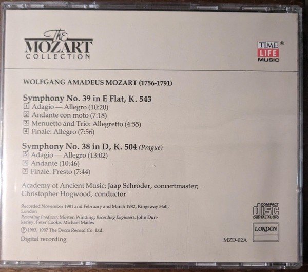 Wolfgang Amadeus Mozart - The Mozart Collection: Symphonies Nos. 39, 38 (CD, Com