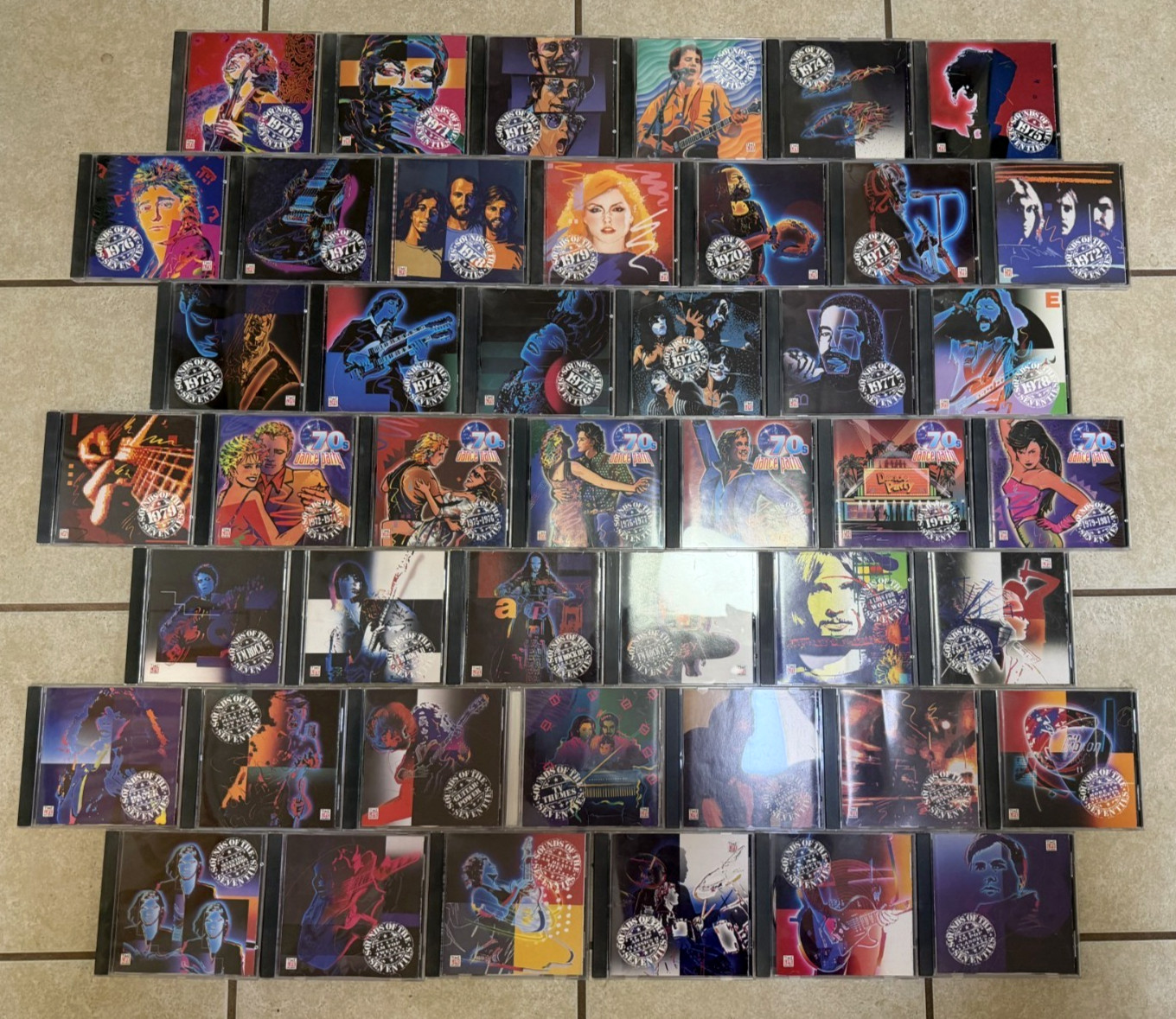 Pristine! 45 CD Set TIME LIFE Sounds of The Seventies 70s Soft Rock Pop Classics
