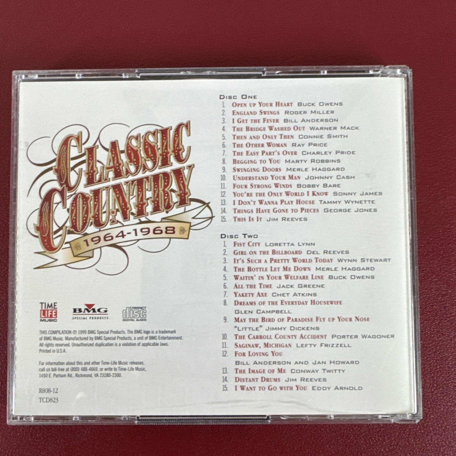 lot of 8 sets 16 CDs , Time Life Classic Country 1940s-1980s