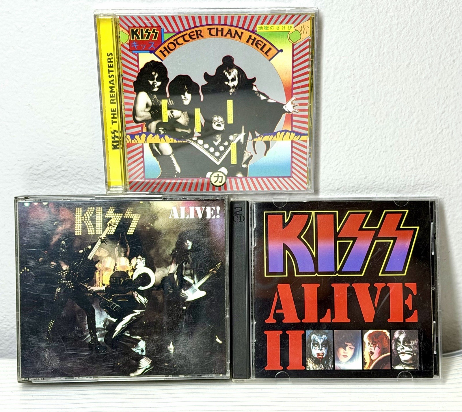 KISS ~ 3 CD Lot ~ Alive! Alive II & Hotter Than Hell 💥 💿 Rare 💥