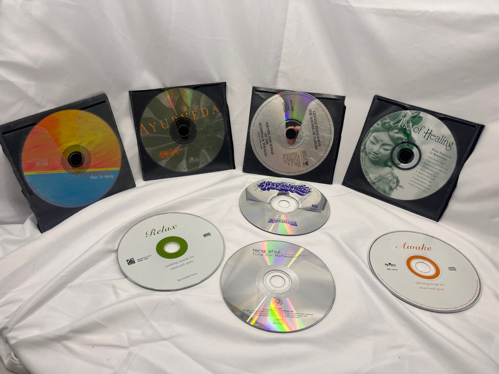 Lot of 8 Relaxation Meditation Nature Healing New Age CDs Tao Ayurveda Tested