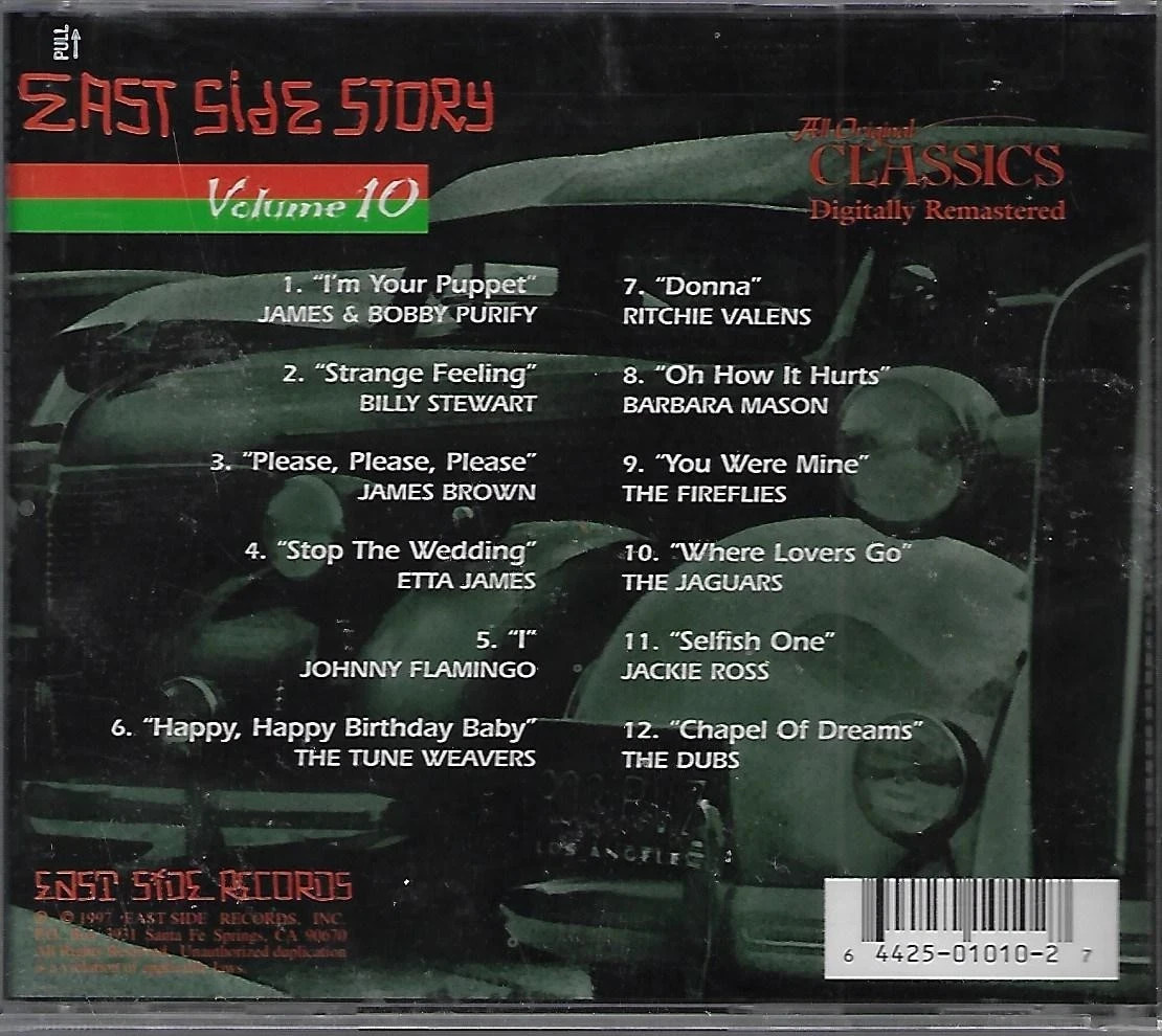 East Side Story Vol.10 Lowrider Oldies Various Artist Rare Cd