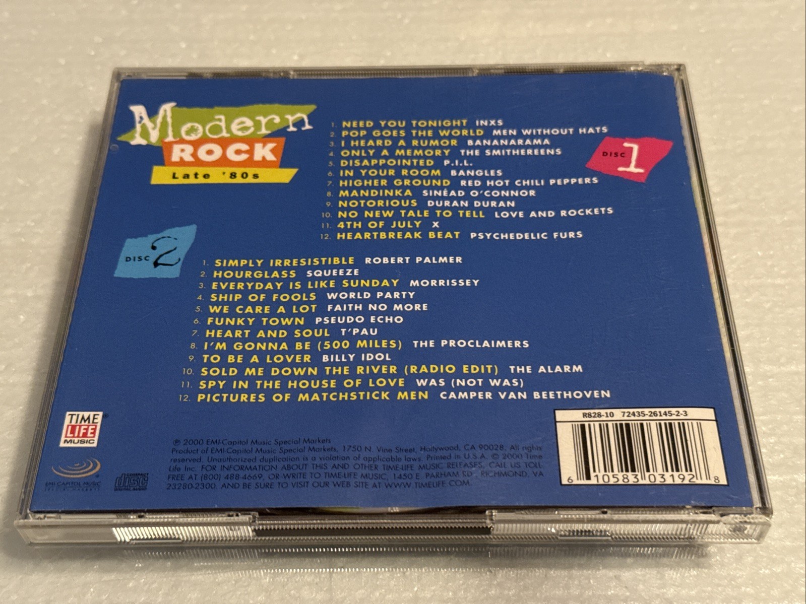 TINME LIFE: MODERN ROCK LATE 80s 2-CD SET [MILD WATER DAMAGED INSERTS!] RARE OOP