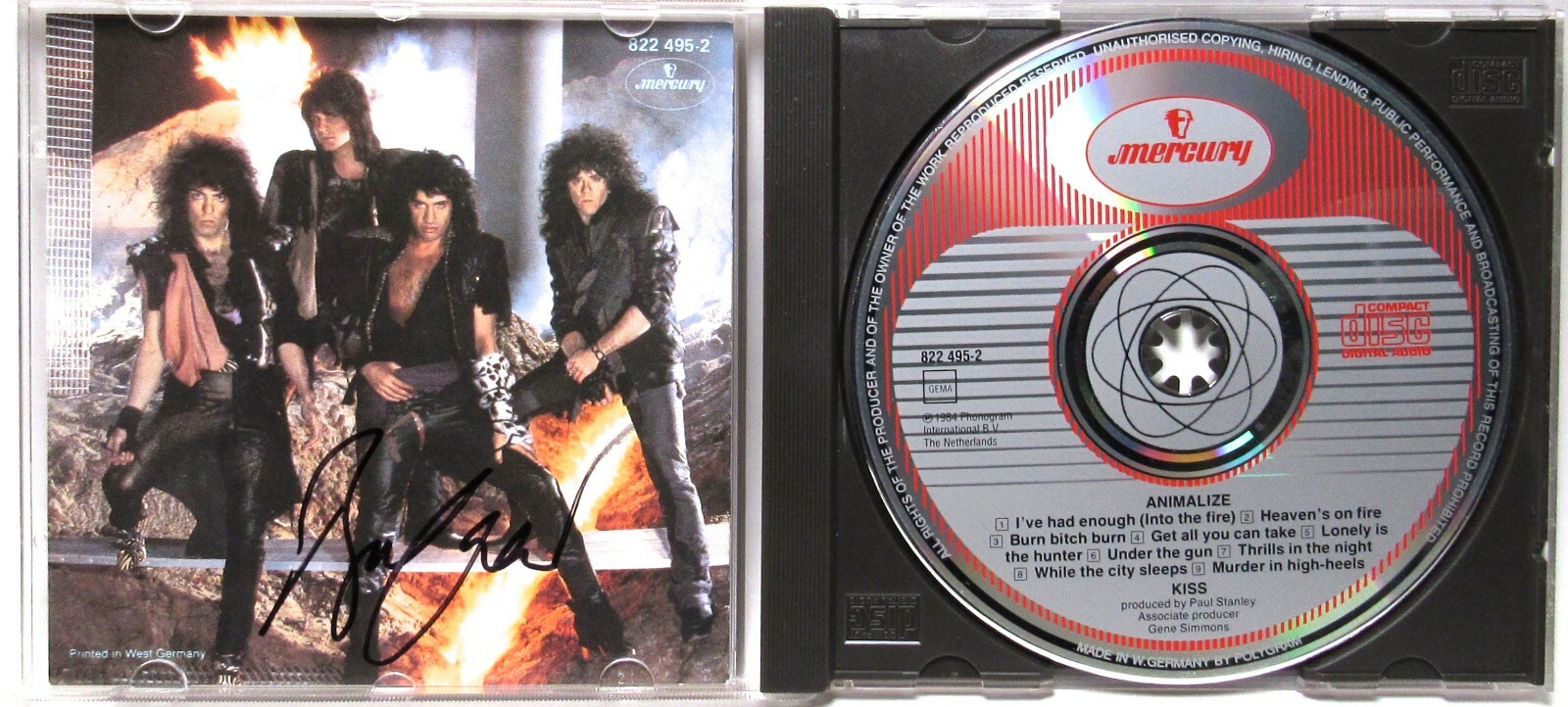 Kiss - ANIMALIZE (CD, Autographed Booklet By Bruce Kulick) Printed West Germany