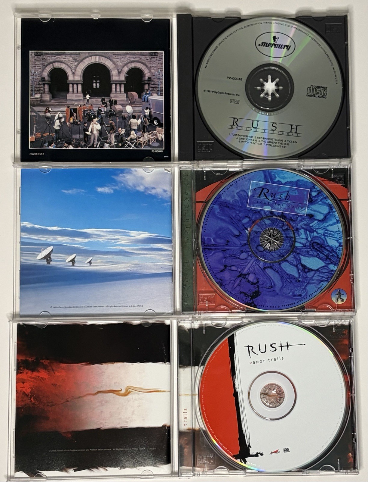 Lot 9 Rush CDs Chronicles Moving Pictures Counterparts Roll the Bones Vapor Trai