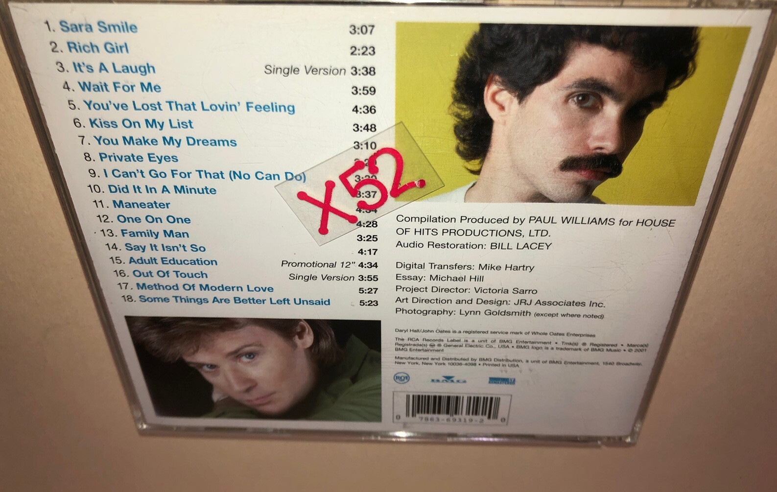 Best of Hall and Oates CD 18 hits Rich Girl Make My Dreams Private Eyes Maneater
