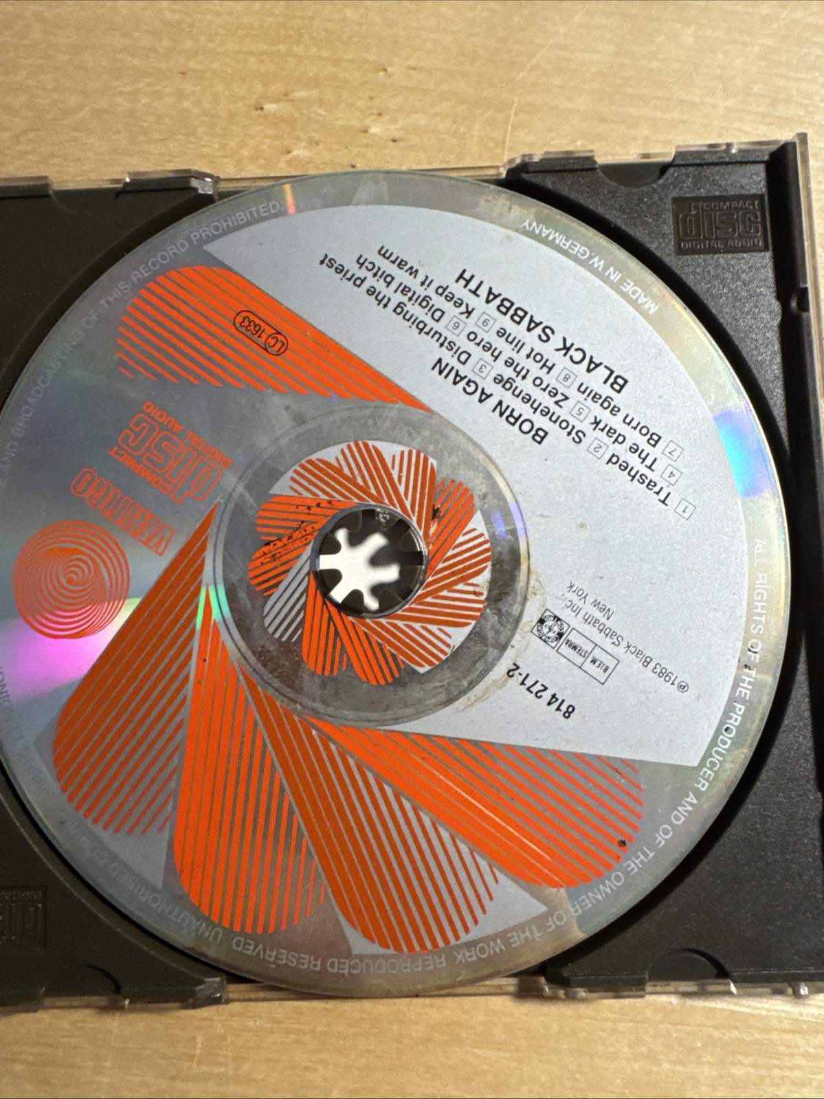 Black Sabbath: Born Again, Vertigo 814 271-2, West Germany 1987
