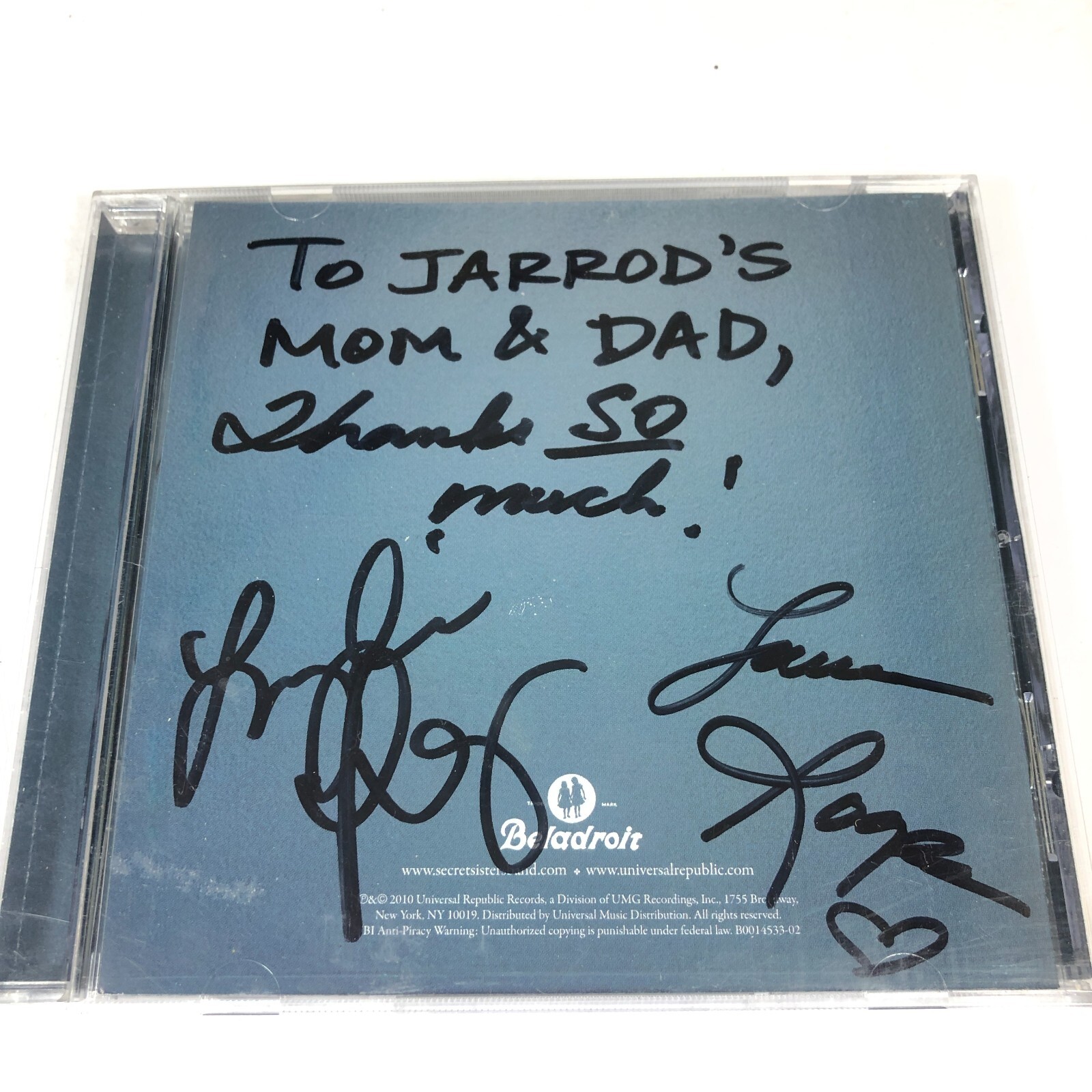 The Secret Sisters by The Secret Sisters (CD, 2010) AUTOGRAPHED