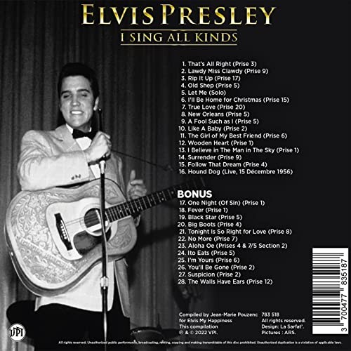 CULTURE FACTORY - ELVIS PRESLEY - I SING ALL KINDS - CDD - CDD - F600z