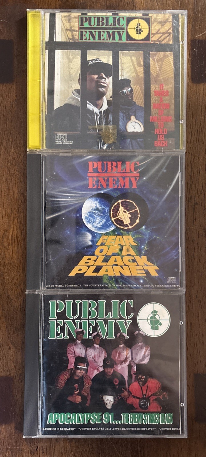 Public Enemy Vintage CD Lot, Nation of Millions, Fear Of A Black Planet, Apoc 91