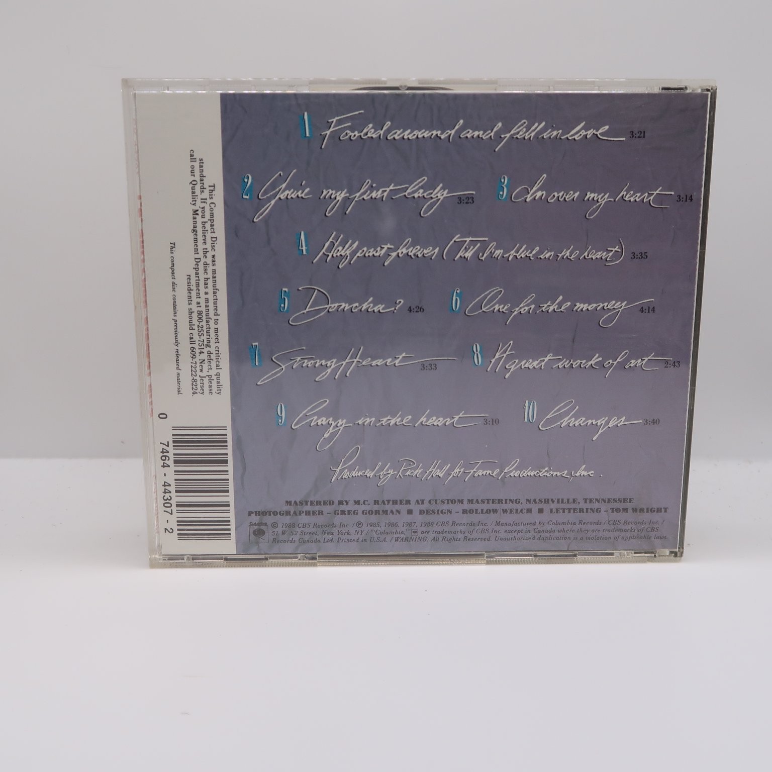 T.G. Sheppard – Biggest Hits CD 1989 Country Columbia Records