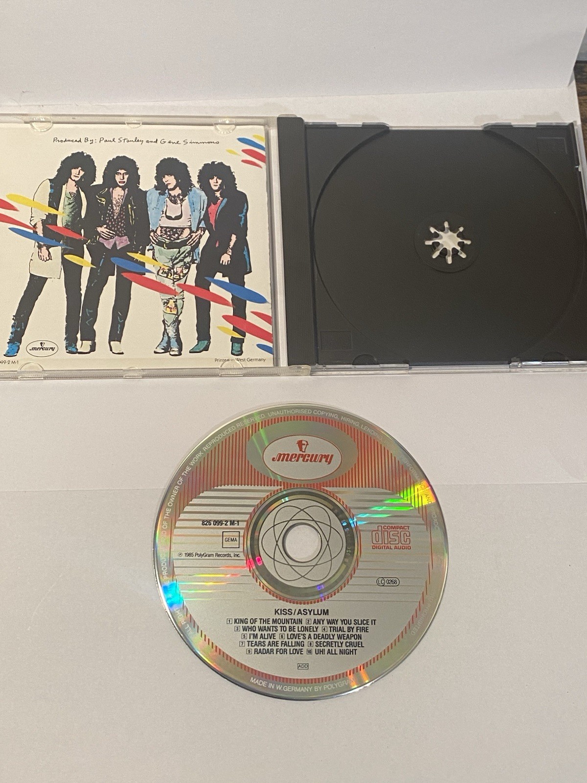 KISS CD Asylum 826 099-2 M-1 West Germany 1st USA Pressing Blue Border Vintage