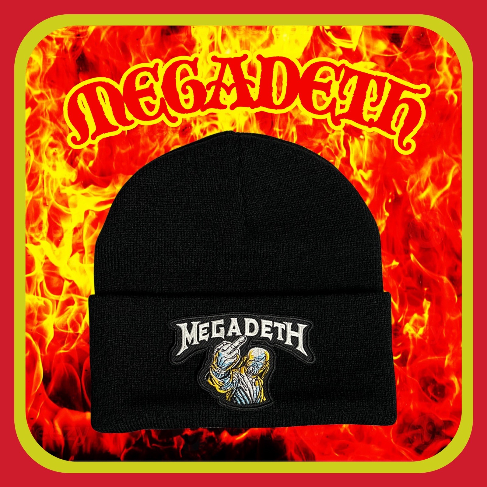 MEGADETH HEAVY METAL BAND BLACK BEANIE