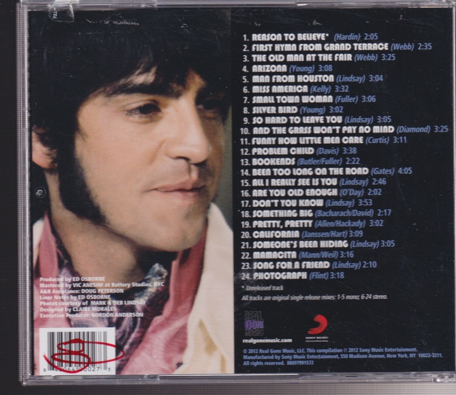 Mark Lindsay the complete Columbia singles cd signed