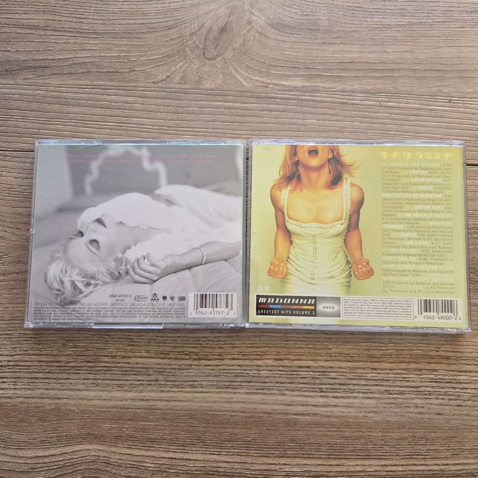Madonna 2-CD LOT: Bedtime Stories + GHV2 Greatest Hits Vol 2 Pop Dance R&B