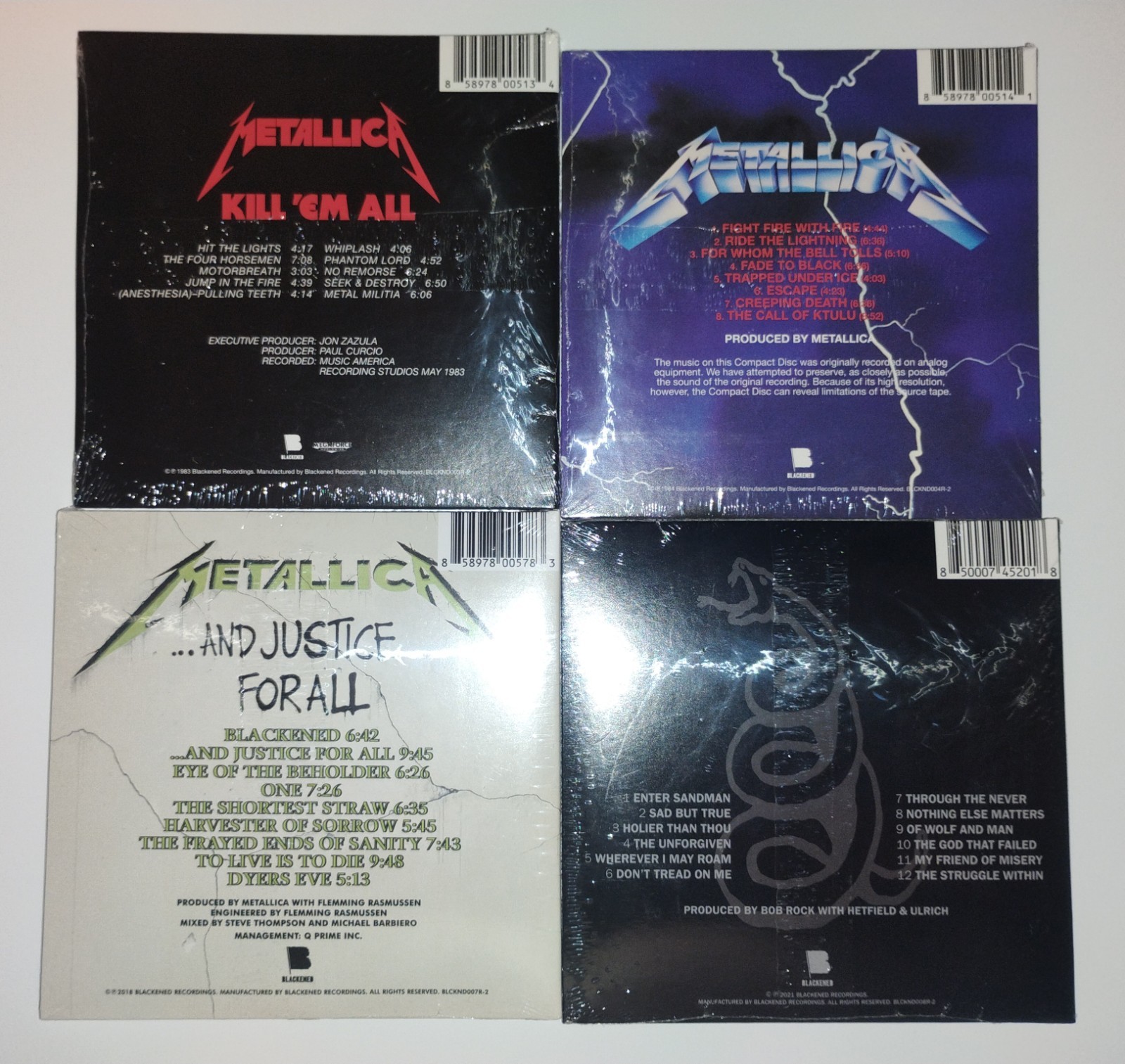 METALLICA 4 CD Lot Newly Remastered Editions Sealed and New