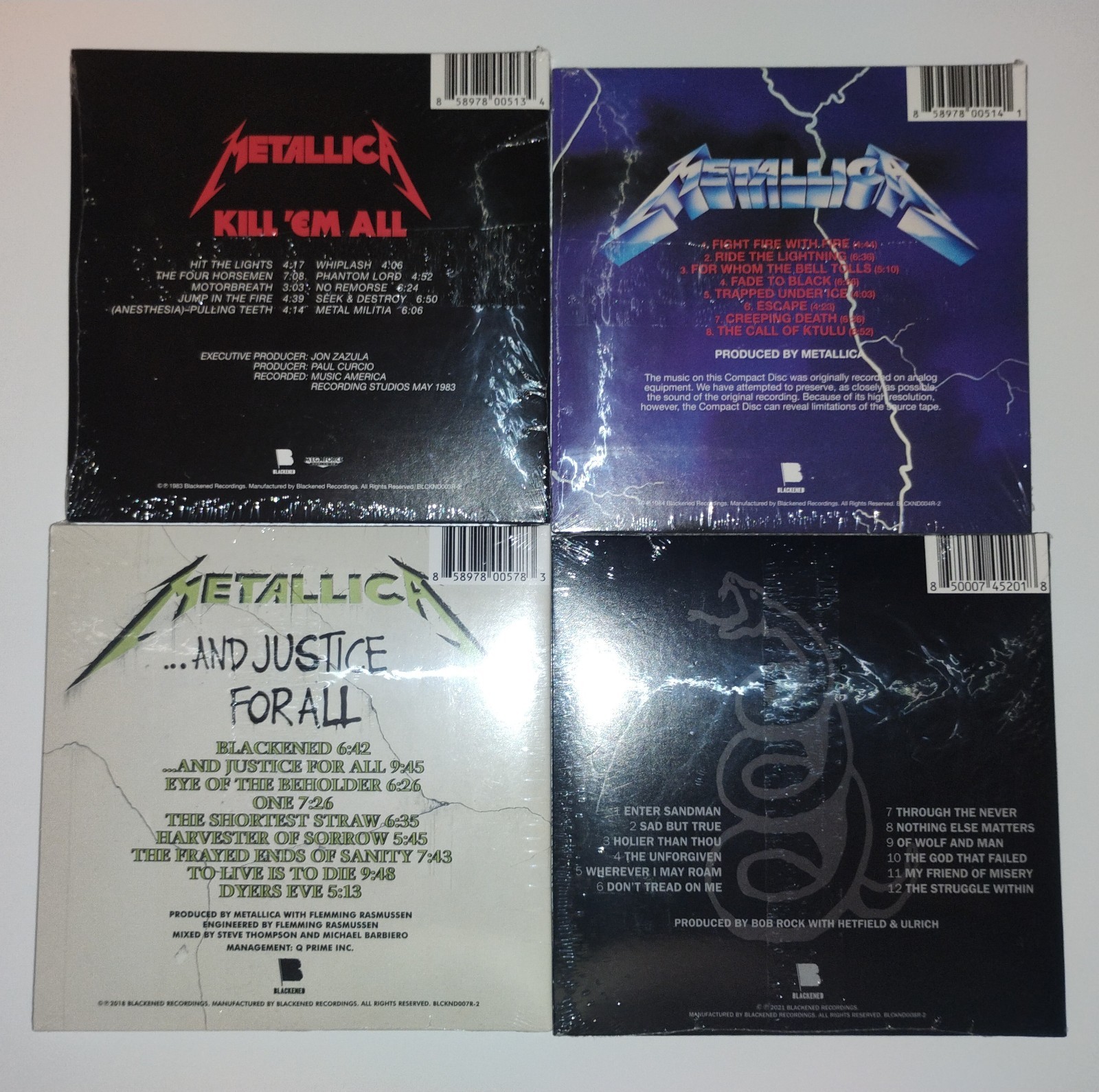 METALLICA 4 CD Lot Newly Remastered Editions Sealed and New