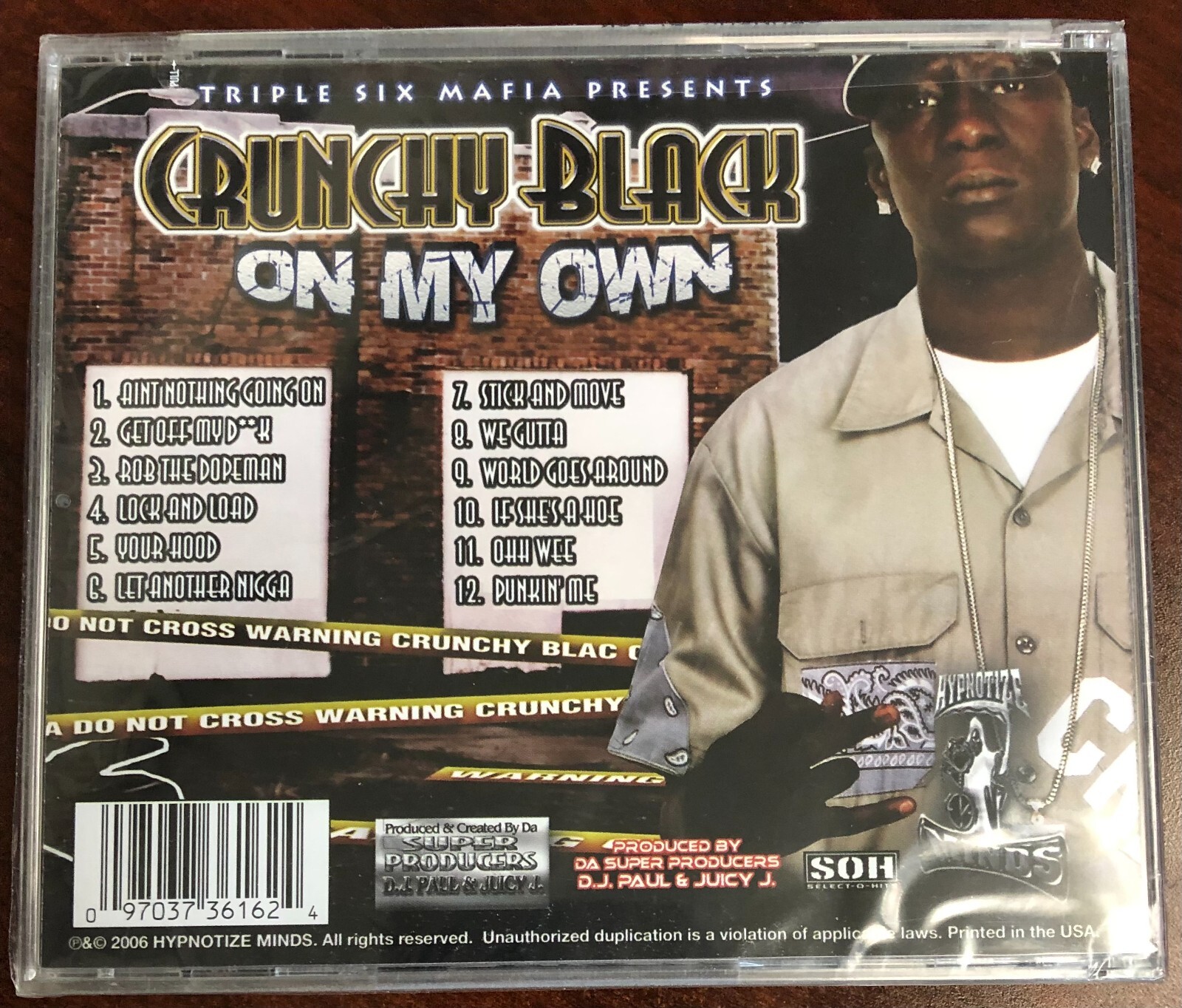 Crunchy Black - On My Own (Factory Sealed CD, 2006) DJ Paul & Juicy J OFFICIAL