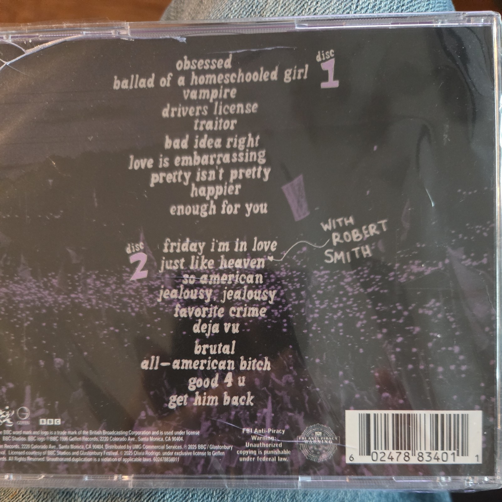 Olivia Rodrigo Live from Glastonbury (A BBC Recording) (CD) Album