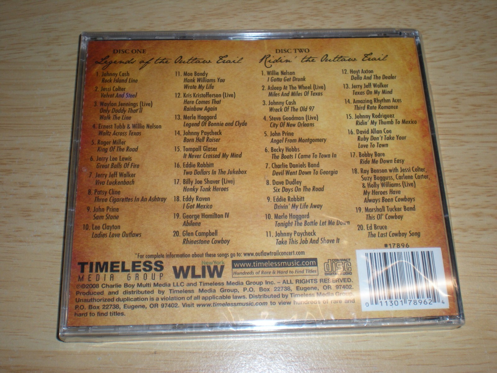The Outlaw Trail Collection feat. Country Greatest Hits New Sealed 2 CD Set