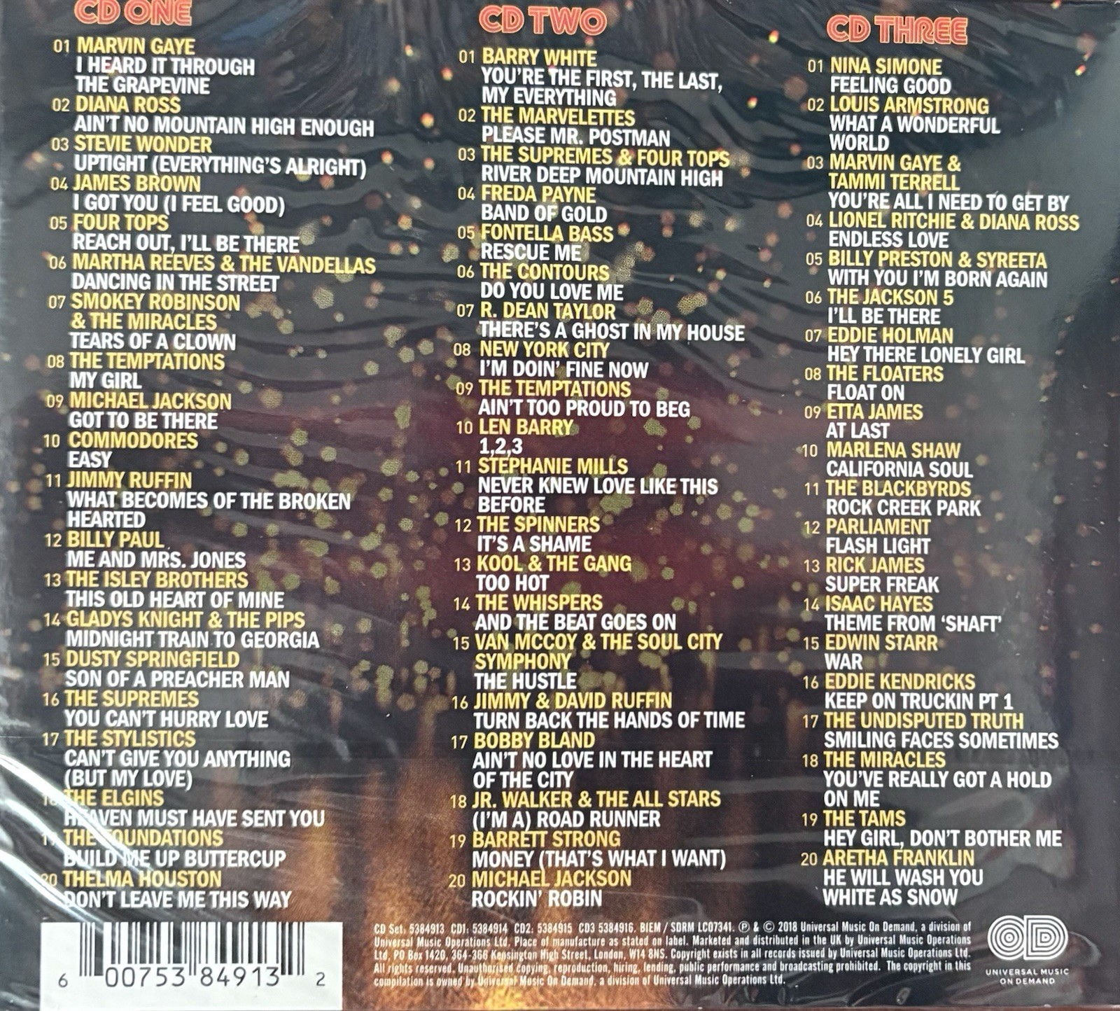 VARIOUS ARTISTS "SOUL LEGENDS" BRAND NEW ORIGINAL 2018 UK 3CD ALBUM IMPORT