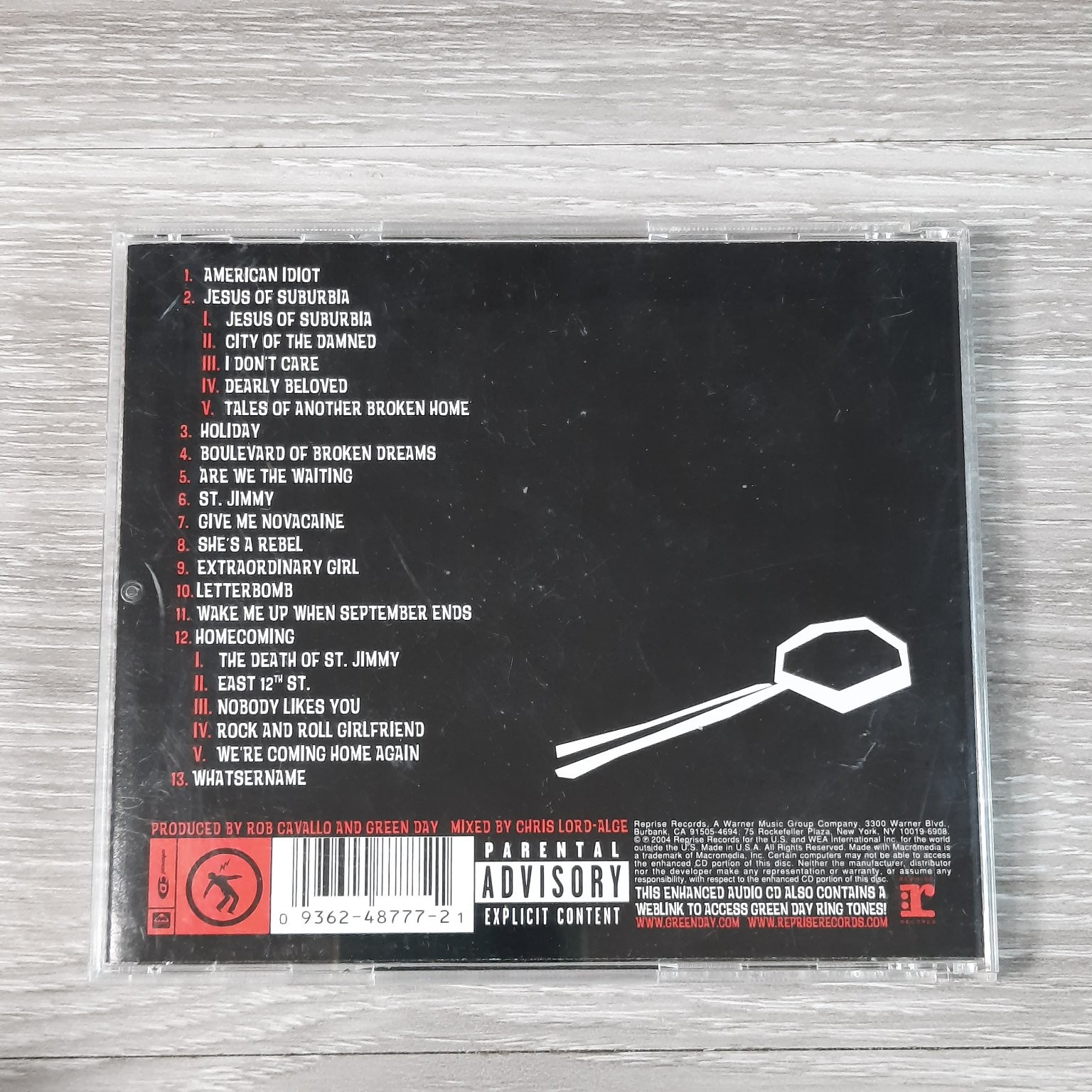 Green Day – American Idiot CD 2004 Enhanced Punk Rock Reprise Records