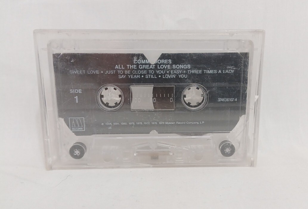 Vintage 1970s 1980s All The Great Love Songs Commodores Cassette Tape Full Album