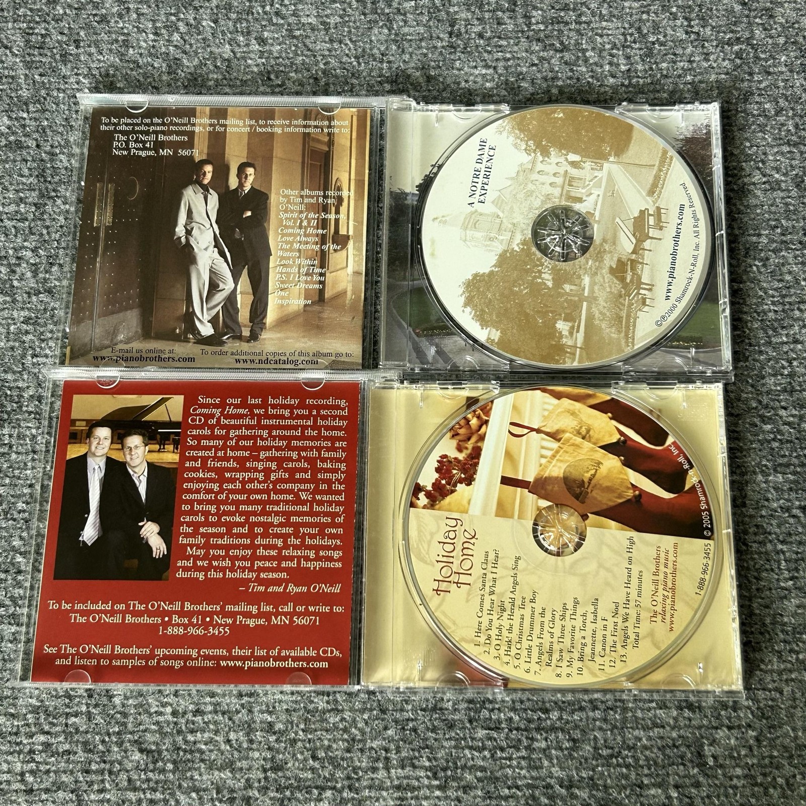 The O'Neill Brothers 6CD Lot Holiday Home Journey Notre Dame Piano Multicolor