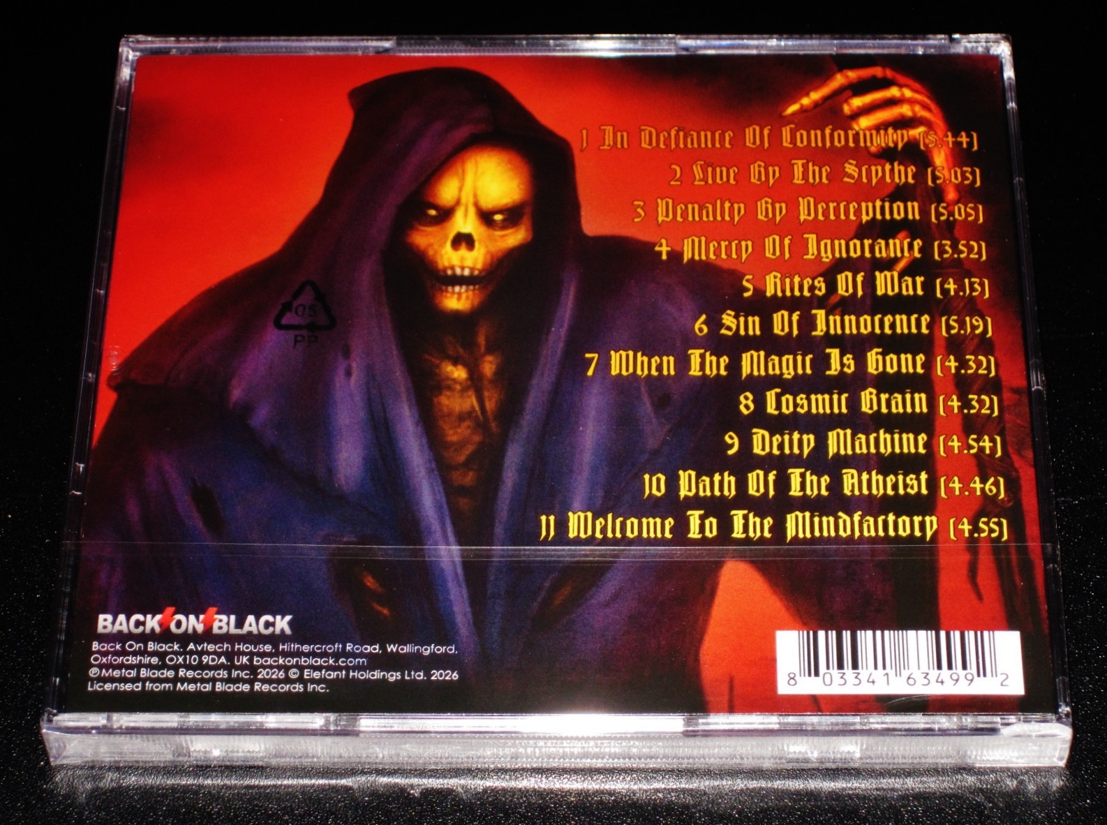 Artillery: Penalty By Perception CD 2026 Reissue Back On Black UK BOBV1204CD NEW