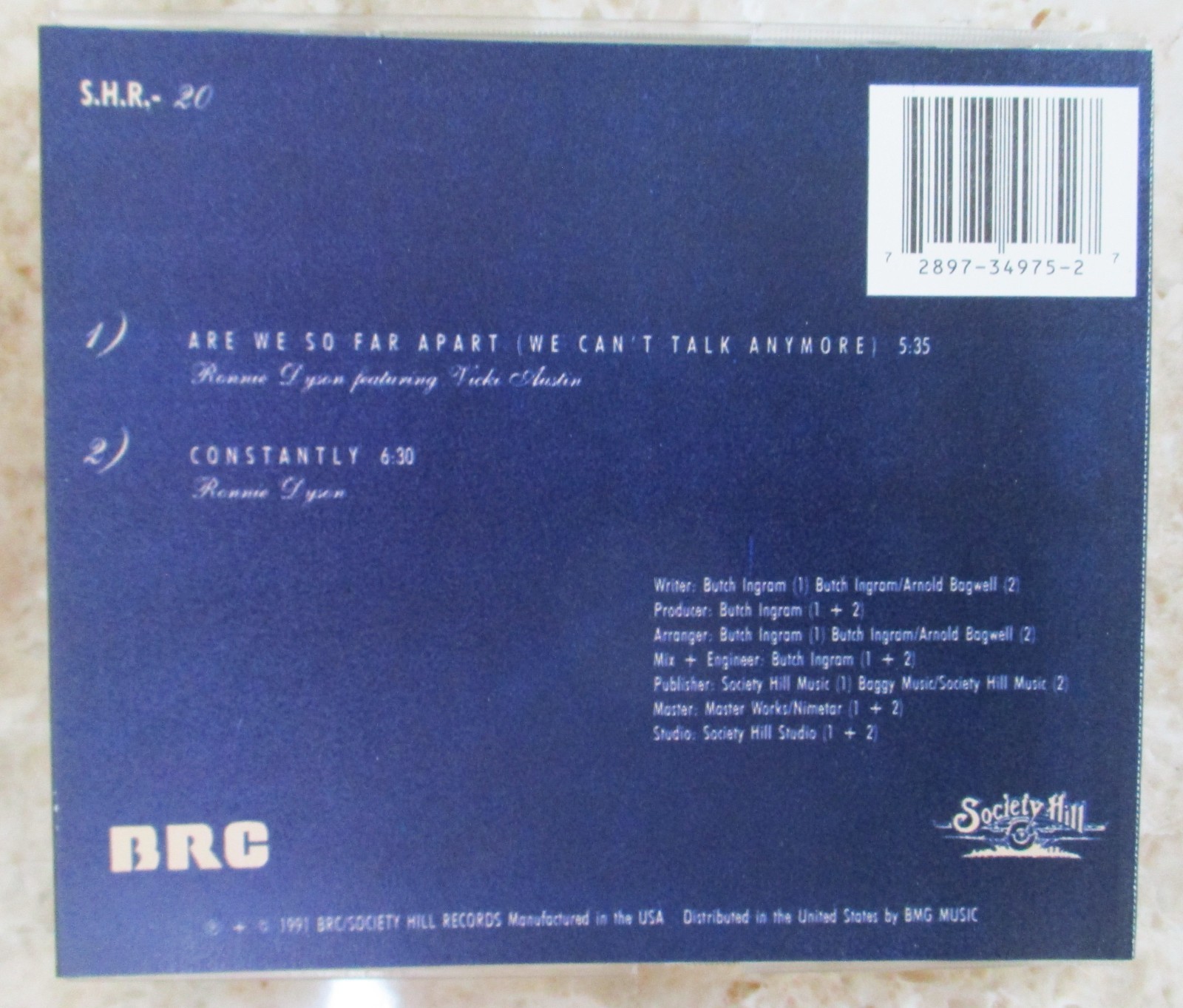 Ronnie Dyson & Vicki Austin - U.S CD Single - Are We So Far Apart - 1991 - VG+